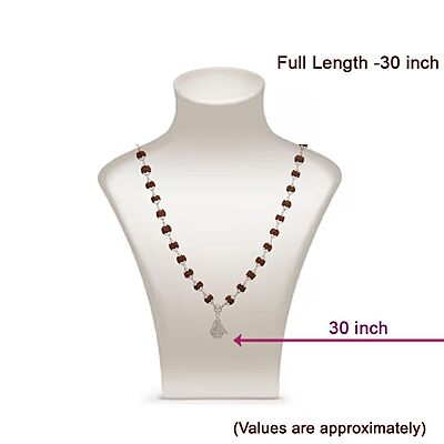 925 Silver Tied Rudraksha Mala Ruthratcham |Arch Ayyappan Pendant Silver ,Certified 925 Silver Tied Rudraksha Mala Ruthratcham |Arch Ayyappan Pendant Silver ,Certified