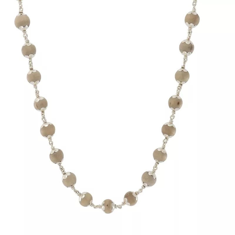 Pure Silver-Tied Tulasi Mala for Ayyappan Devotees
