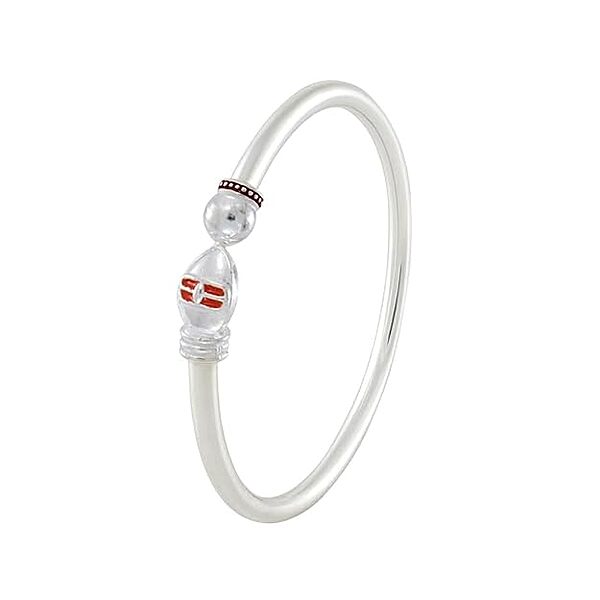 Sterling Silver Handmade Adjustable Vel Kada For Mens |Gifting for Birthday Valentines Day Wedding Anniversary Husband | Lightweight Design | Adjustable