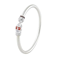 Sterling Silver Handmade Adjustable Vel Kada For Men