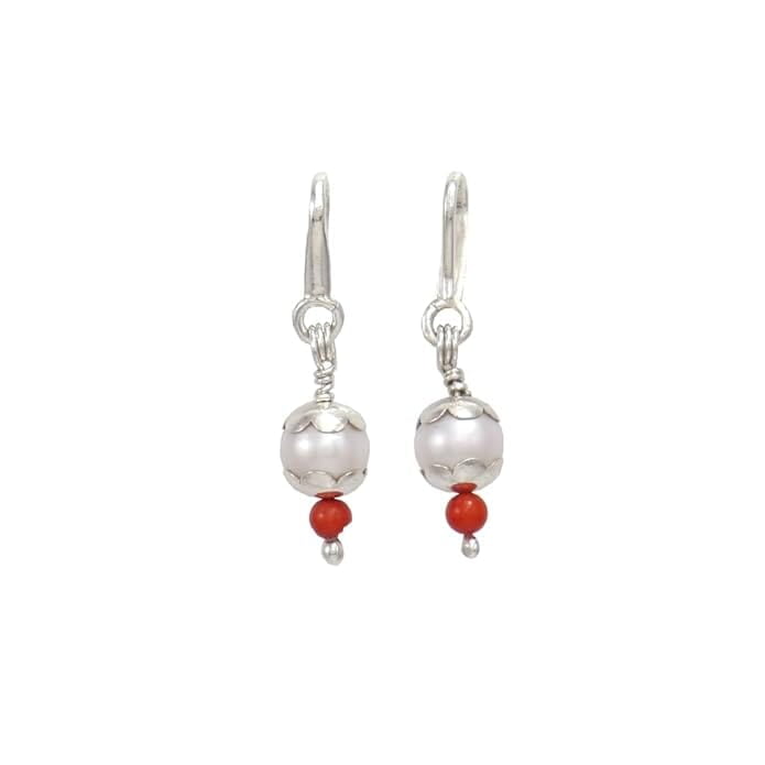 Silver Pearl Earrings, Thottu for kids