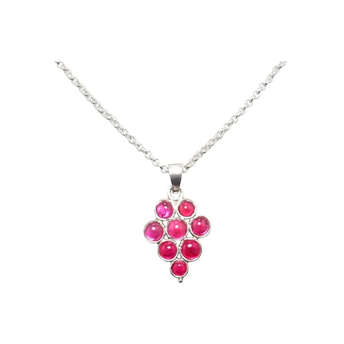 Silver Traditional Design Pendant/Red Stone pendant, Dollar