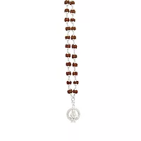925 Silver Tied Rudraksha Mala Ruthratcham |Ayyappan Pendant Silver ,Certified