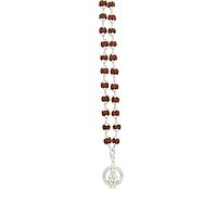 925 Silver Tied Rudraksha Mala Ruthratcham |Ayyappan Pendant Silver ,Certified