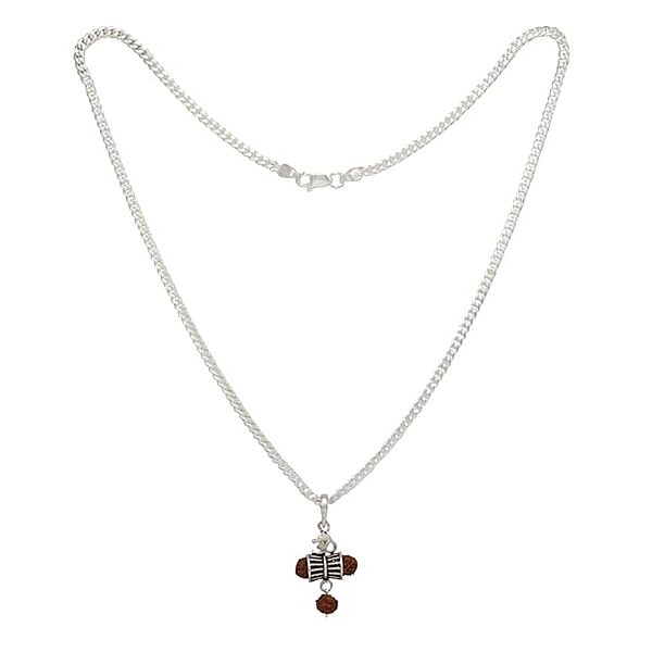 Silver Chain with Udukai Pendent