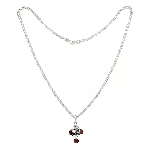 Silver Chain with Udukai Pendent
