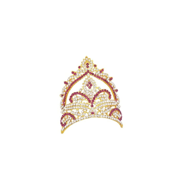 God Ornament God,Goddess Red Stone Crown(or) kireedam God Ornament God,Goddess Red Stone Crown(or) kireedam