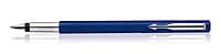 PARKER VECTOR STA CALLIGRAPHY CHROME TRIM FOUNTAIN PEN BLUE BODY PARKER VECTOR STA CALLIGRAPHY CHROME TRIM FOUNTAIN PEN BLUE BODY