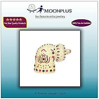 RED WITH GREEN MULTISTONE CROWN FOR GOD/Amman (Left Side)