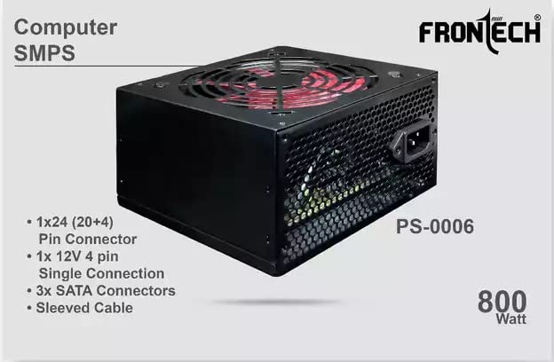 Open Box Frontech 800 Watt SMPS Power Supply PS0006 800W (PS)