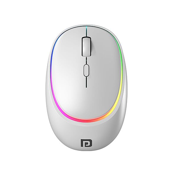 Portronics Toad IV Bluetooth Mouse – Dual Mode | RGB | Rechargeable | White | 1 Year Warranty