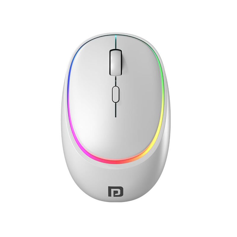 Portronics Toad IV Bluetooth Mouse – Dual Mode | RGB | Rechargeable | White | 1 Year Warranty