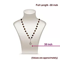 925 Silver Tied Rudraksha Mala Ruthratcham |Arch Ayyappan Pendant Silver ,Certified