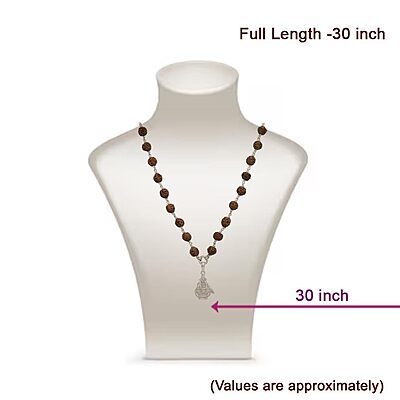 925 Silver Tied Rudraksha Mala Ruthratcham |Arch Ayyappan Pendant Silver ,Certified 925 Silver Tied Rudraksha Mala Ruthratcham |Arch Ayyappan Pendant Silver ,Certified