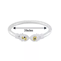 Silver Handmade Adjustable Vel Kada for Men Sterling Silver Murugan Inspired Bracelet