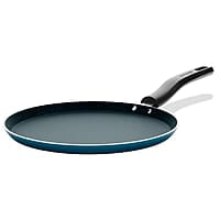 Borosil ProChef Non-Stick Aluminum Flat Tawa 30 cm | Gas Stove Compatible, Thick Uniform Body for Even Heating, Dishwasher Safe | 5 Layer Nonstick Coating, PFOA Free | 1 Year Warranty | Blue