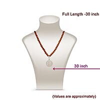 Rudraksha Mala with Sterling Silver Ayyappan Pendent/Dollar