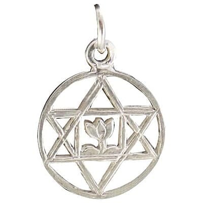 Sterling Silver Traditional Star Lotus Pendant Sterling Silver Traditional Star Lotus Pendant