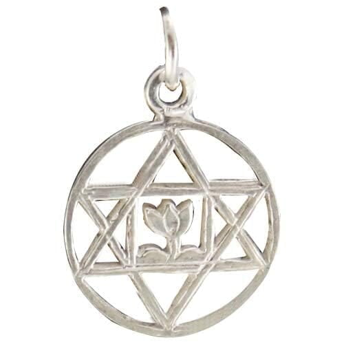 Sterling Silver Traditional Star Lotus Pendant Sterling Silver Traditional Star Lotus Pendant