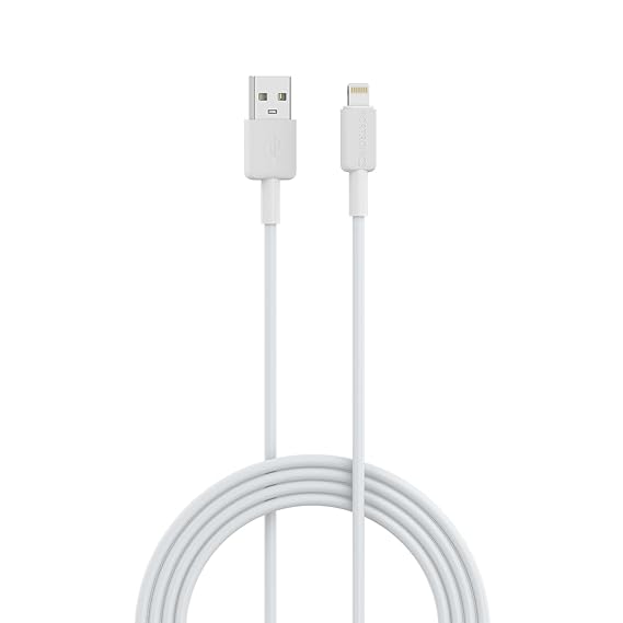 Portronics Konnect Link USB to 8PIN Fast Charging Cable with iOS Compatibility, 3.0A Output, 480Mbps Data Transfer, 1M Length(White) Portronics Konnect Link USB to 8PIN Fast Charging Cable with iOS Compatibility, 3.0A Output, 480Mbps Data Transfer, 1M Length(White)