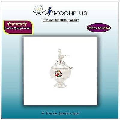 Silver Peacock Kumkum chimizh