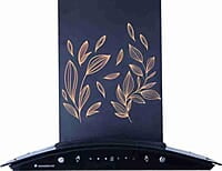 Wonderchef Ruby Curve Flora 60 cm Auto Clean Wall Mounted Chimney (Black 1200 CMH)