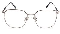Unisex Medium Square Spectacle Frame. Rose Gold Metal Frame