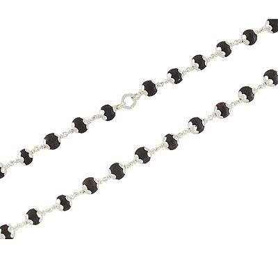 Original Karungali Mala with Silver Tied Original Karungali Mala with Silver Tied