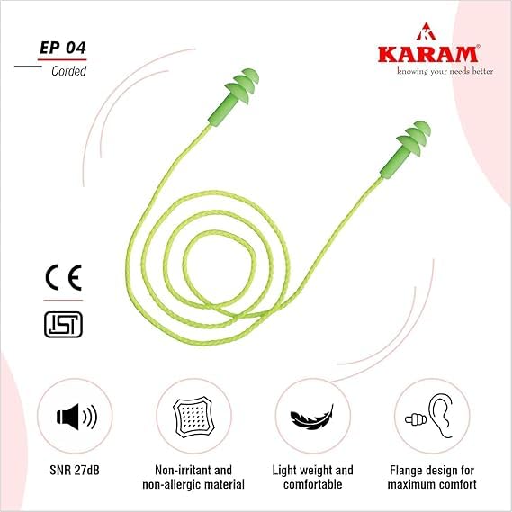 KARAM EP04(M) CORDED REUSEABLE EAR PLUG