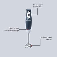 Wonderchef Ultima Plus Electric Hand Blender Easy Control Grip Single Push Button Operation  300W