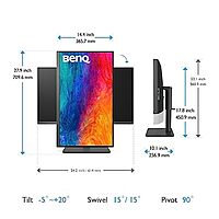 BenQ, 27" 4K UHD IPS Monitor, 60 Hz, HDR10, 99% sRGB, USB-C 65W, PD2705U
