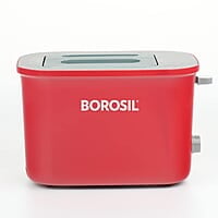 Borosil Krispy Pop-up Toaster, 2-Slice Toaster, 7 Browning Settings, Removable Crumb Tray, 800 W, Red