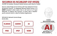 Securus 3.0Mp Colorsense Ip Ai Outdoor Bullet M3(S)  Camera