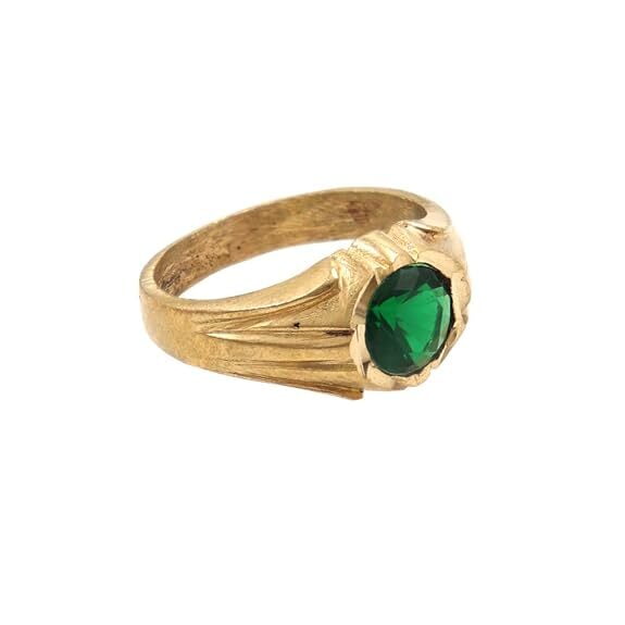impon green stone ring
