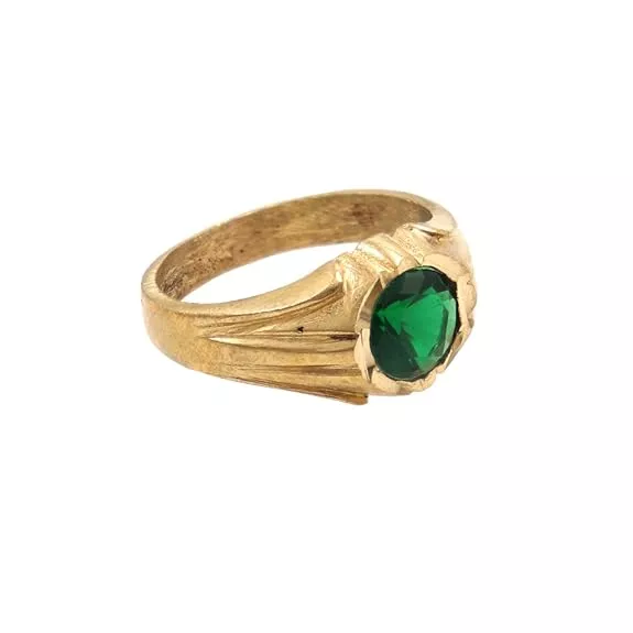 impon green stone ring