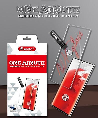 Jeelo OneMinute Liquid Glue Tempered Glass – Curved Screen Protector | Full Cover