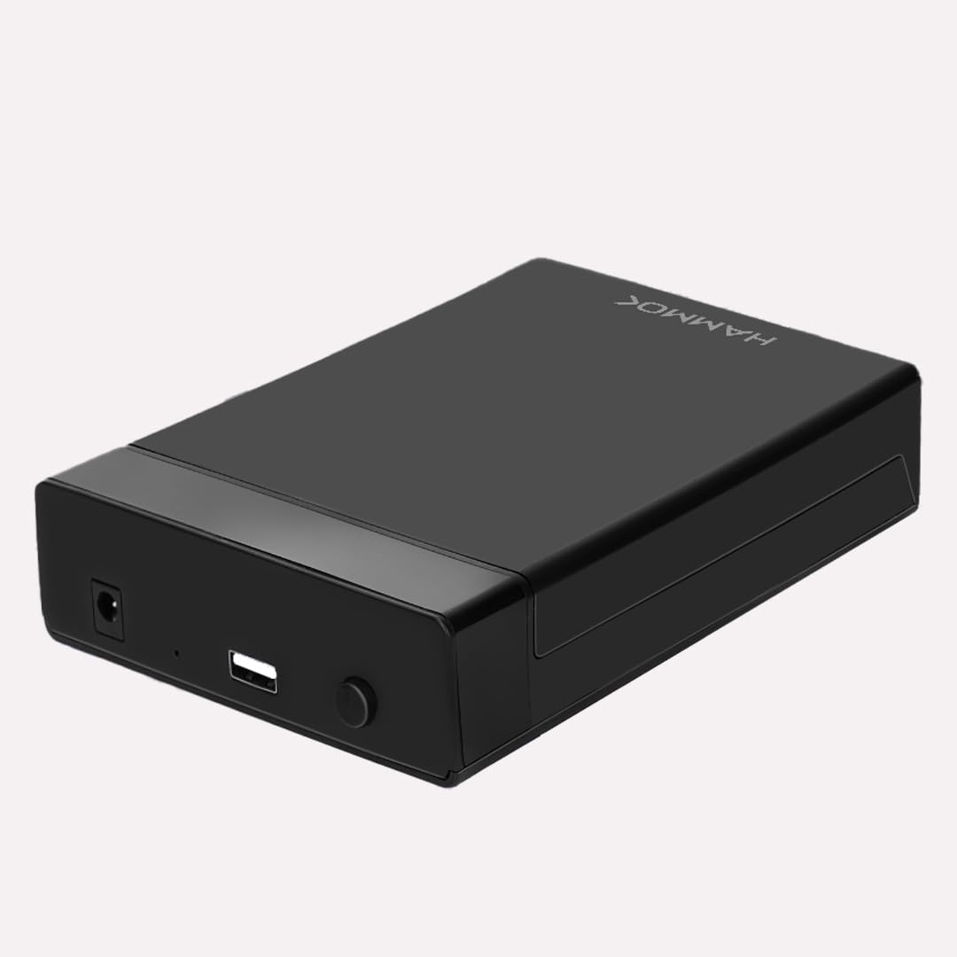 Hammok 2 in 1 USB 2.0 External Hard Drive Casing for 2.5″ & 3.5″ Sata Hard Drives Dual 2.5 inch and 3.5 inch HDD Enclosure Case (Emily)
