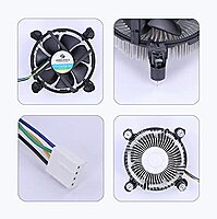 Zebronics CPU Cooler – LGA 1151 Socket Fan, Silver. Efficient cooling solution for your CPU, designed for optimal airflow and quiet operation. Perfect for gaming and high-performance tasks.