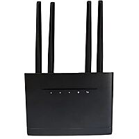 Lapcare W123: 4G SIM Wi‑Fi router with Mini‑SIM slot, quad external antennas, 2.4 GHz (802.11b/g/n) up to 300 Mbps LAN/WAN ports, ideal for small offices and CCTV.