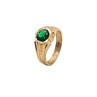 impon green stone ring