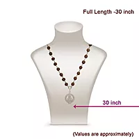 925 Silver Tied Rudraksha Mala Ruthratcham |Ayyappan Pendant Silver ,Certified