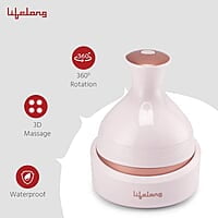 Lifelong LLM225 Rechargeable Head, Scalp Full Body Pain Relief Massager, Electric Head Kneading Massager,4 Speed Modes