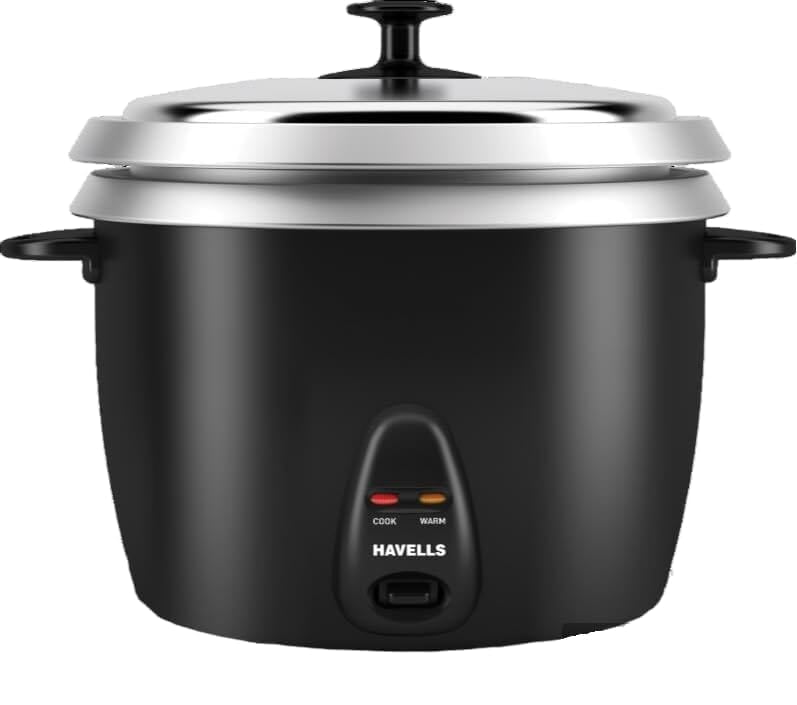 HAVELLS RISO Plus 2.8 L 2 Bowl Rice Cooker 900 W Indicator Light  mm Thick 2 inner bowl