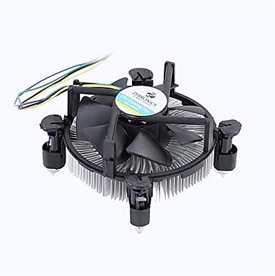 Zebronics CPU Cooler – LGA 1151 Socket Fan, Silver. Efficient cooling solution for your CPU, designed for optimal airflow and quiet operation. Perfect for gaming and high-performance tasks.