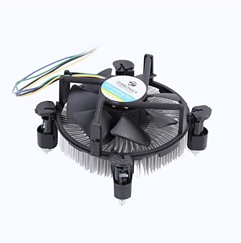 Zebronics CPU Cooler – LGA 1151 Socket Fan, Silver. Efficient cooling solution for your CPU, designed for optimal airflow and quiet operation. Perfect for gaming and high-performance tasks.