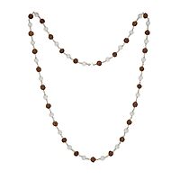 Silver tied Sphatik & Rudraksha Mala/Chain