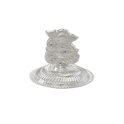 Silver Ganapathy Incense Holder / Idol