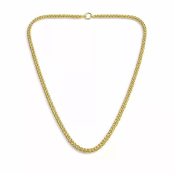 Impon Gold Plated Double Rope Chain Necklace for Men & Women | Thick Twisted Design Gold Finish Chain | Premium Daily Wear Jewelry