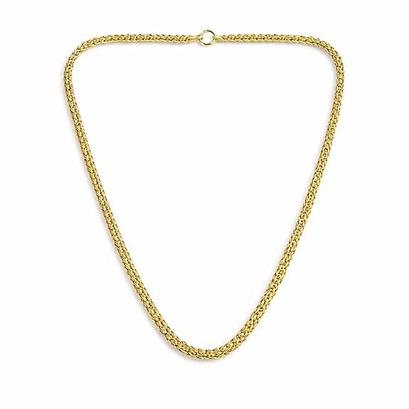 Impon Gold Plated Double Rope Chain Necklace for Men & Women | Thick Twisted Design Gold Finish Chain | Premium Daily Wear Jewelry