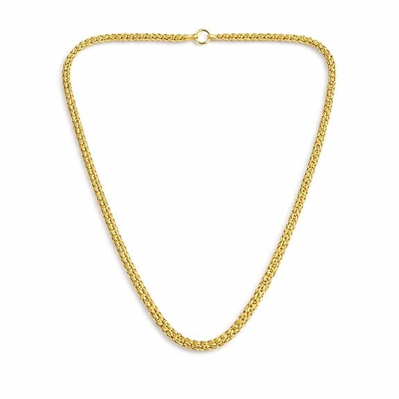 Impon Gold Plated Double Rope Chain Necklace for Men & Women | Thick Twisted Design Gold Finish Chain | Premium Daily Wear Jewelry